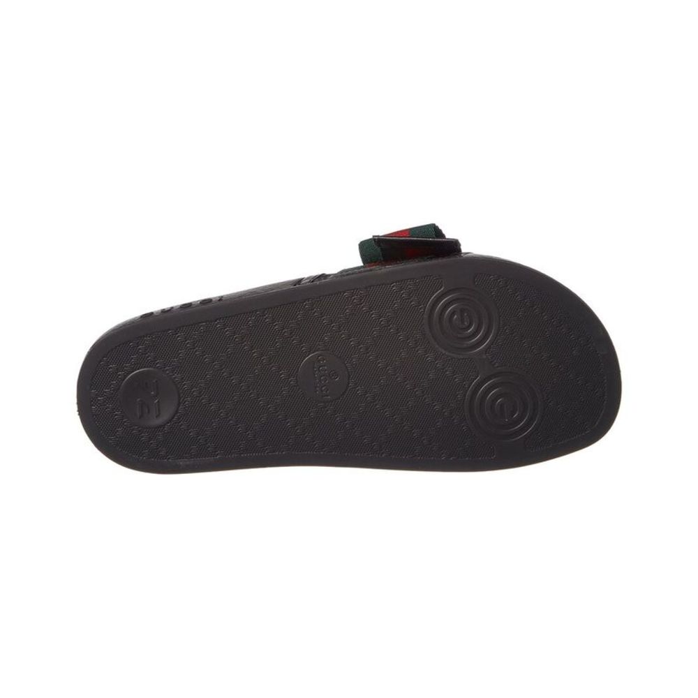 Gucci Web Bow Satin & Rubber Slide - Picture 4 of 5